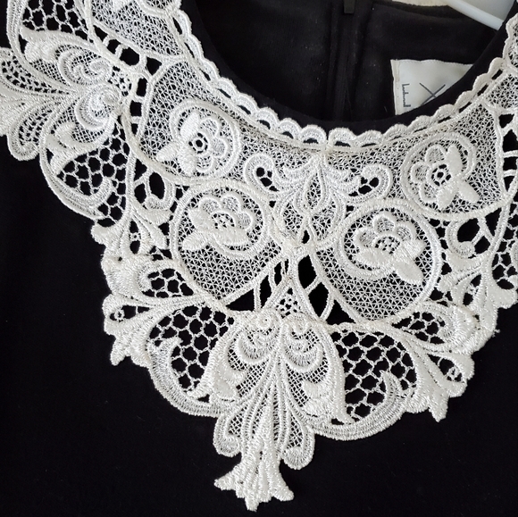 Soft Black Dress with Embroidery  size 6 - Picture 4 of 7